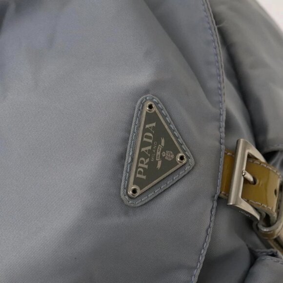 PRADA Backpack Nylon Light Blue Silver Auth - Picture 12 of 16